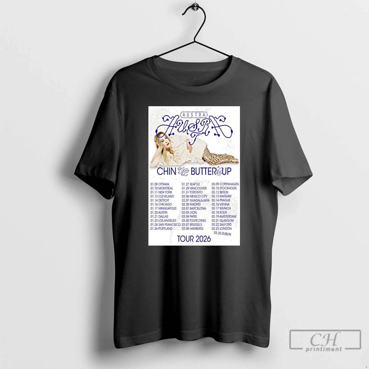 Premium Austra Chin Up Buttercup Tour 2026 Long Sleve T Shirts