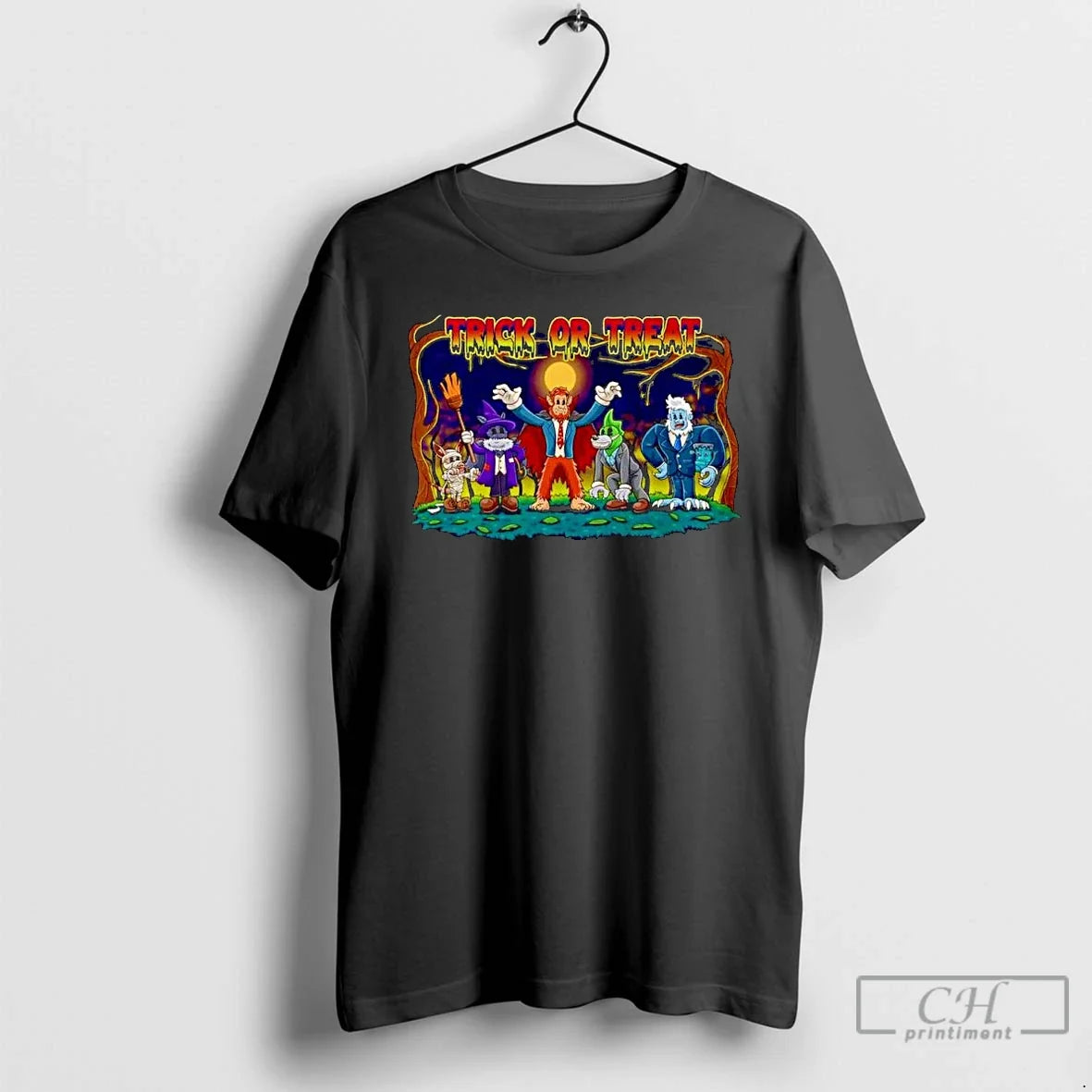 Premium Bennie And Crew Trick Or Treat Halloween Ornaments T Shirts