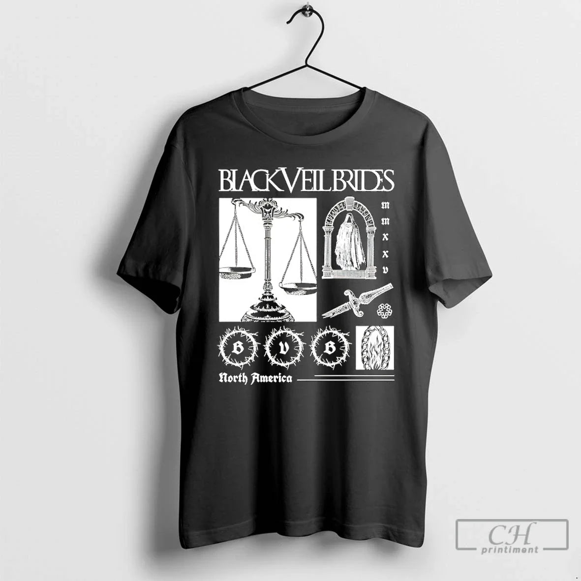 Premium Black Veil Brides Scaled Of Justice T Shirts