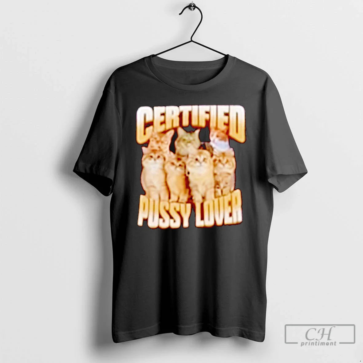 Premium Certified Pussy Lover Cats Graphic T Shirts