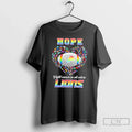 Premium Detroit Lions Football Hope Fight Cancer In All Colors Heart T Shirts