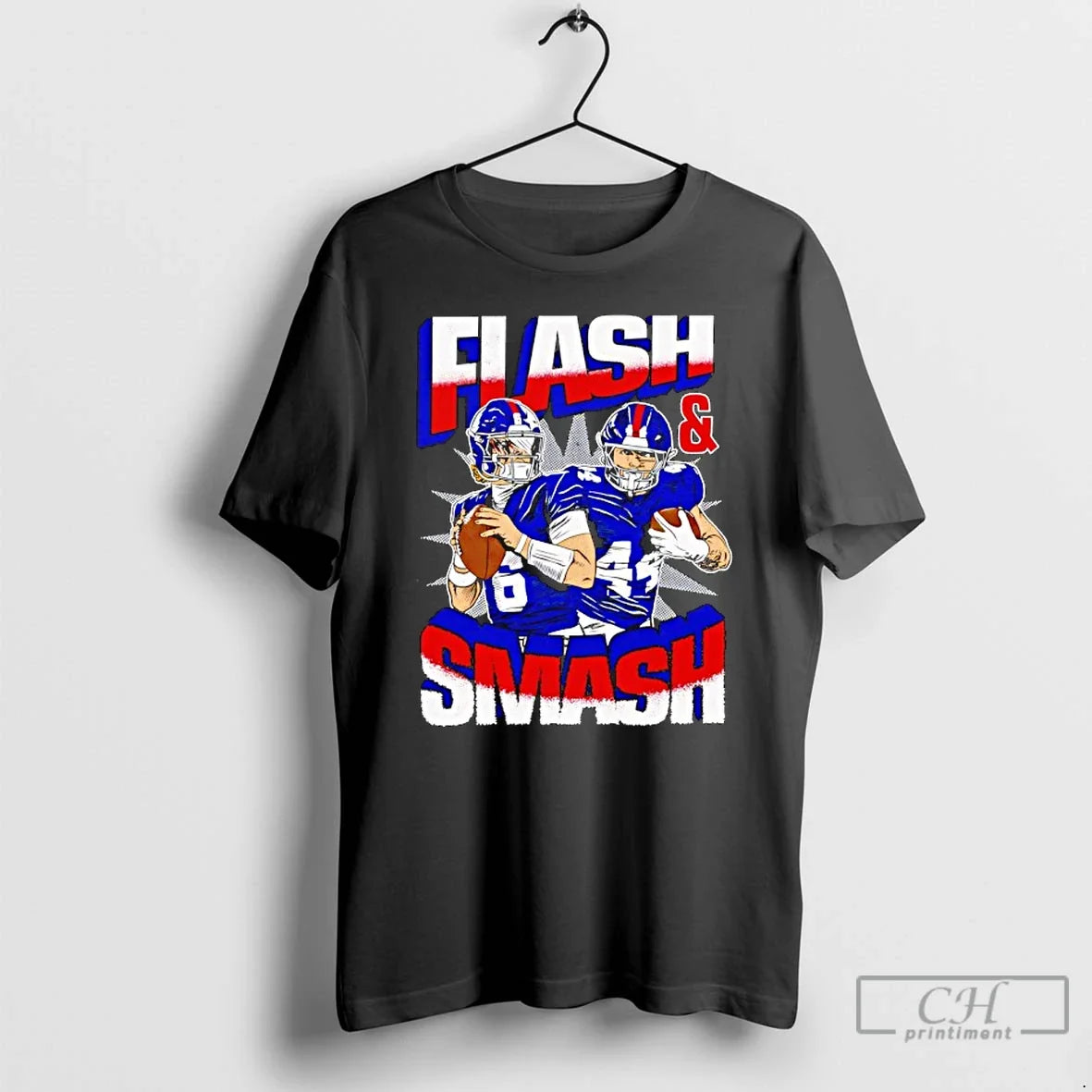 Premium Flash And Smash New York Giants T Shirts