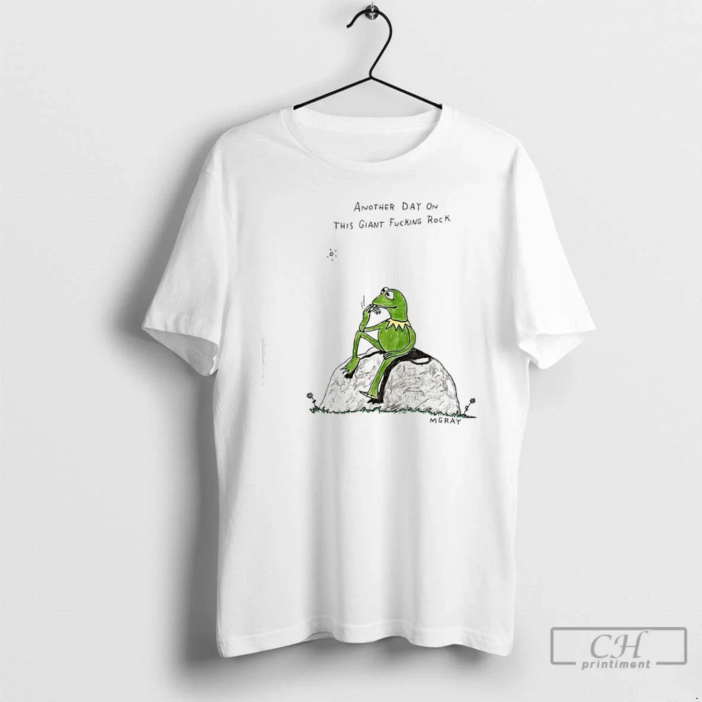 Premium Frog Another Day On This Giant Fucking Rock T Shirts