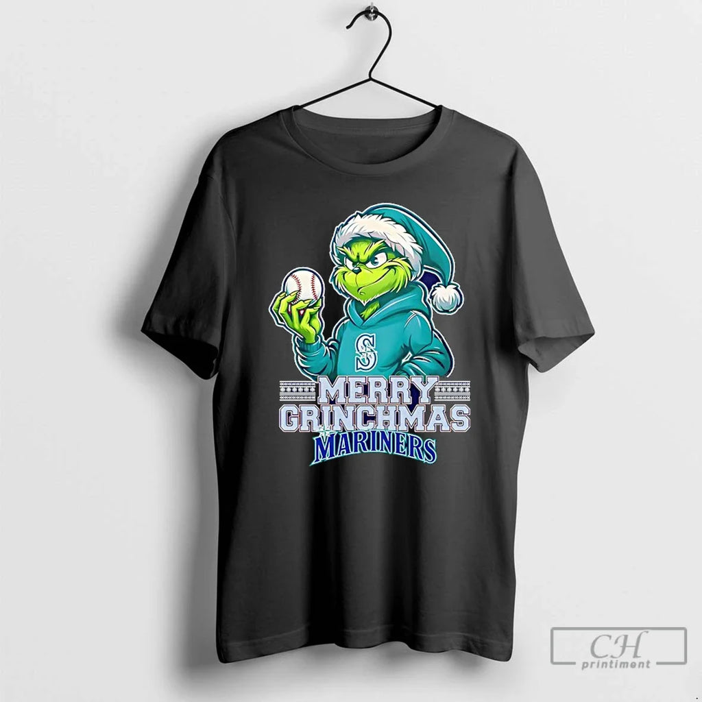 Premium Grinch Merry Grinchmas Seattle Mariners T Shirts