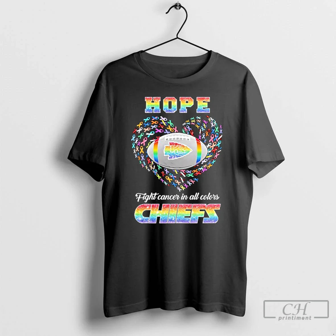 Premium Hope Kansas City Chiefs Fight Cancer In All Colors T Shirts