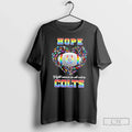 Premium Indianapolis Colts Football Hope Fight Cancer In All Colors Heart T Shirts