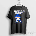 Premium Jaxson Dart Pixel Baller Quarterback New York Giants T Shirts