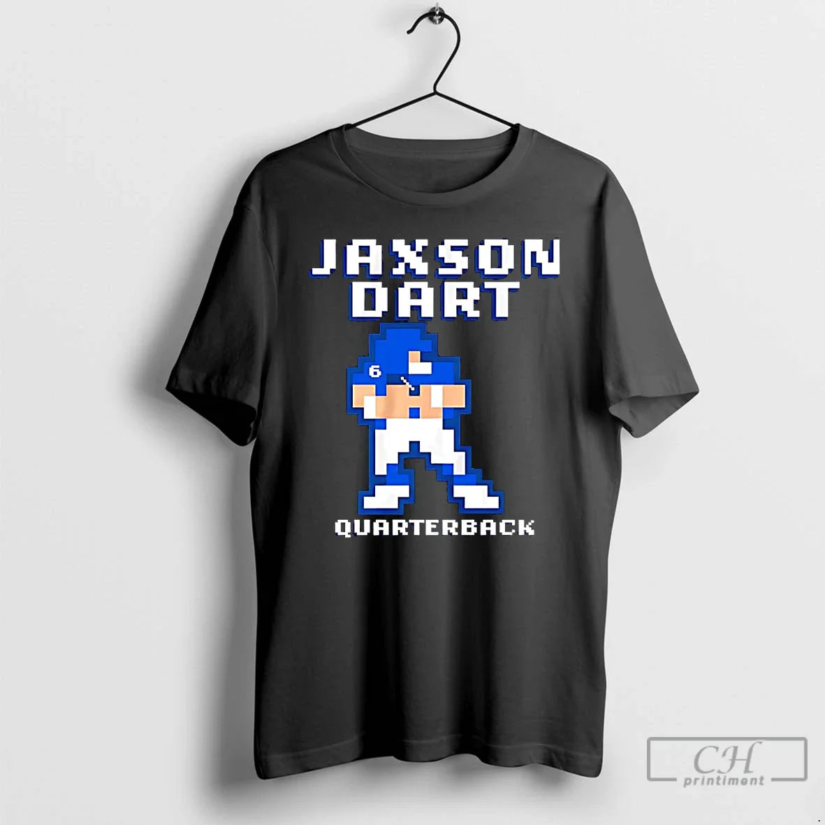 Premium Jaxson Dart Pixel Baller Quarterback New York Giants T Shirts