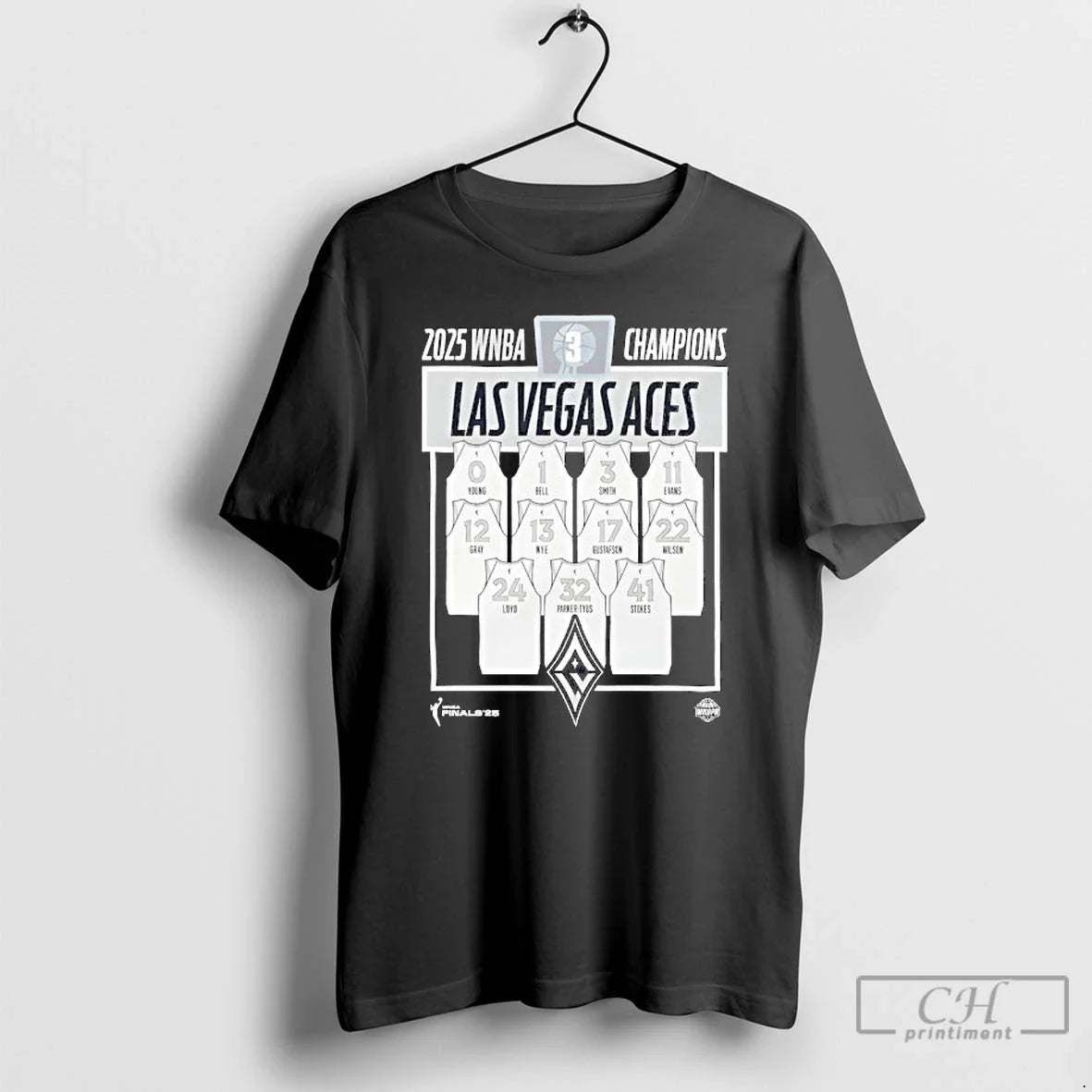 Premium Las Vegas Aces Stadium Essentials 2025 Wnba Finals Champions T Shirts