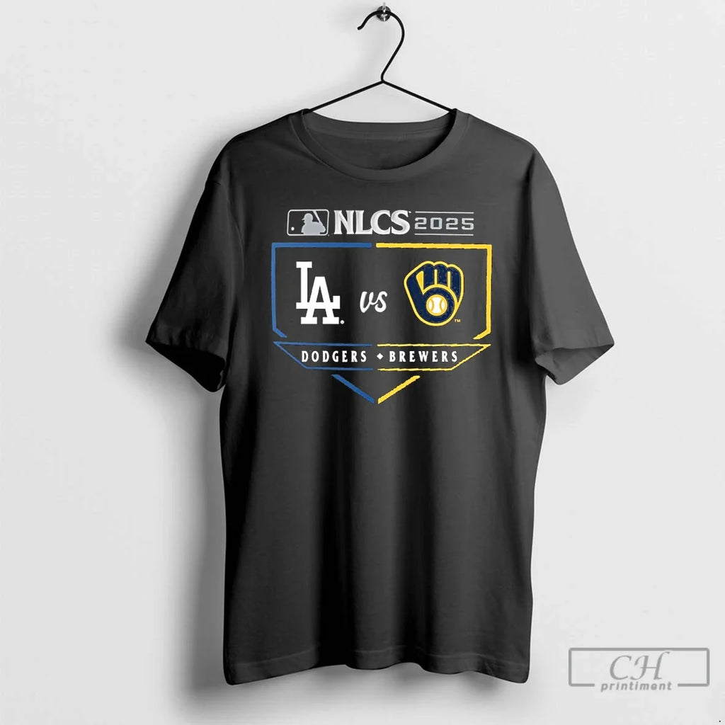 Premium Los Angeles Dodgers Vs Milwaukee Brewers Nlcs Batters Box Matchup T Shirts