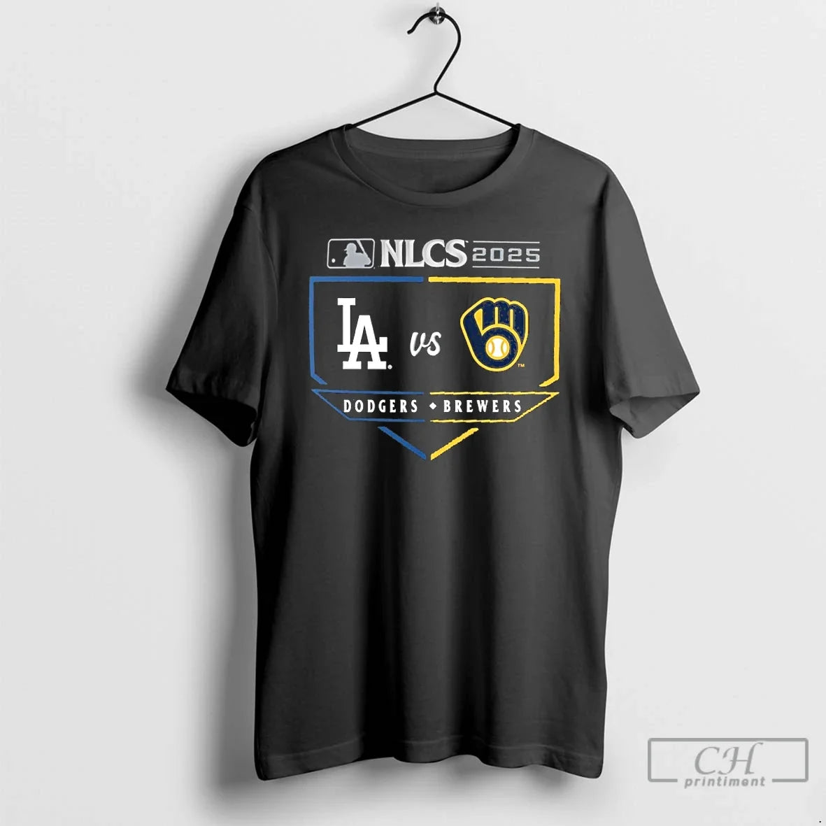 Premium Los Angeles Dodgers Vs Milwaukee Brewers Nlcs Batters Box Matchup T Shirts