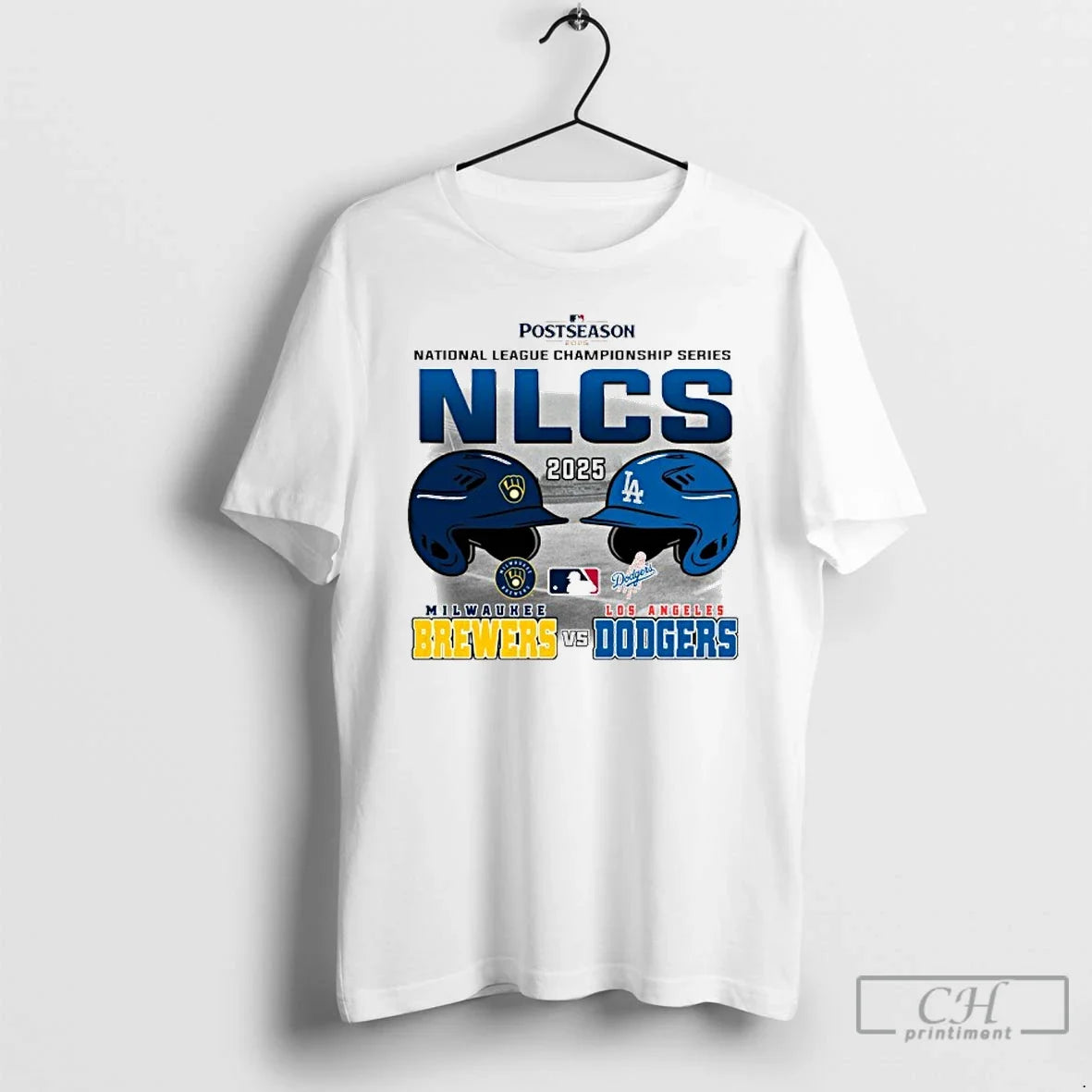 Premium Nlcs 2025 Los Angeles Dodgers Vs Milwaukee Brewers Matchup T Shirts