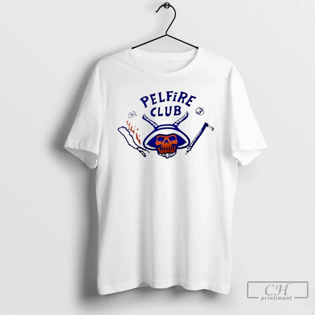 Premium Pelfire Club Skull Bridgeport Islanders Hockey T Shirts