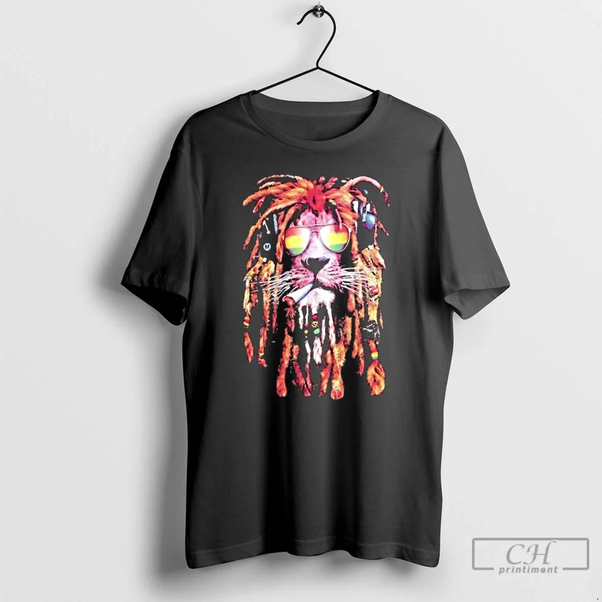 Premium Rasta Lion Reggae Vibes Cool Dreadlock T Shirts