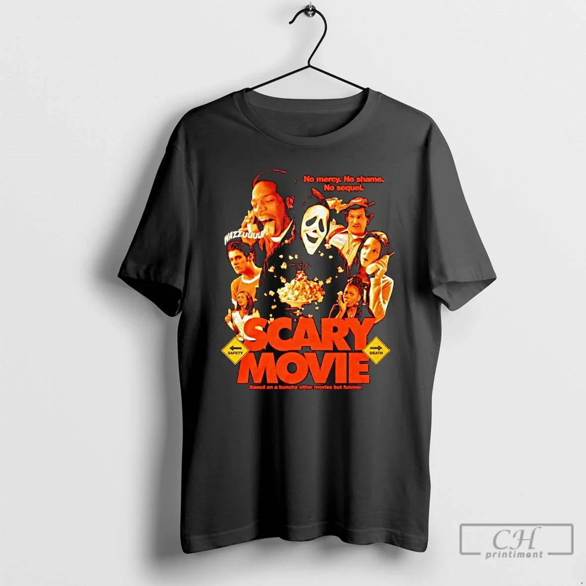 Premium Scary Movie Wazzuuuup No Mercy No Shame No Sequel T Shirts
