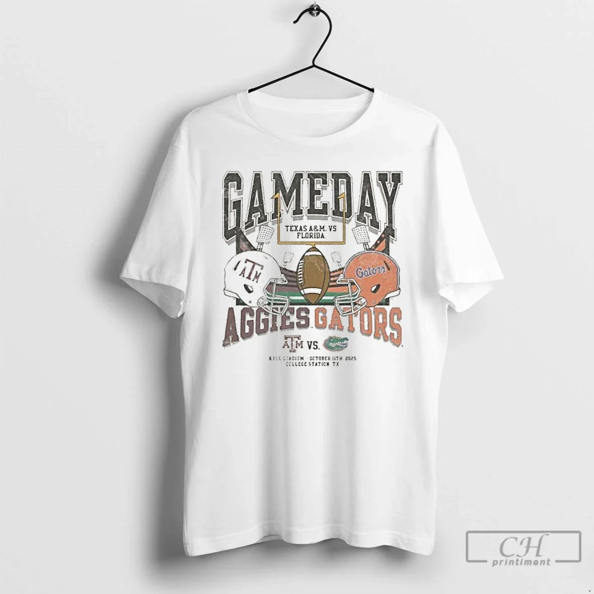 Premium Texas Am Vs Florida 2025 Gameday Matchup Helmet T Shirts