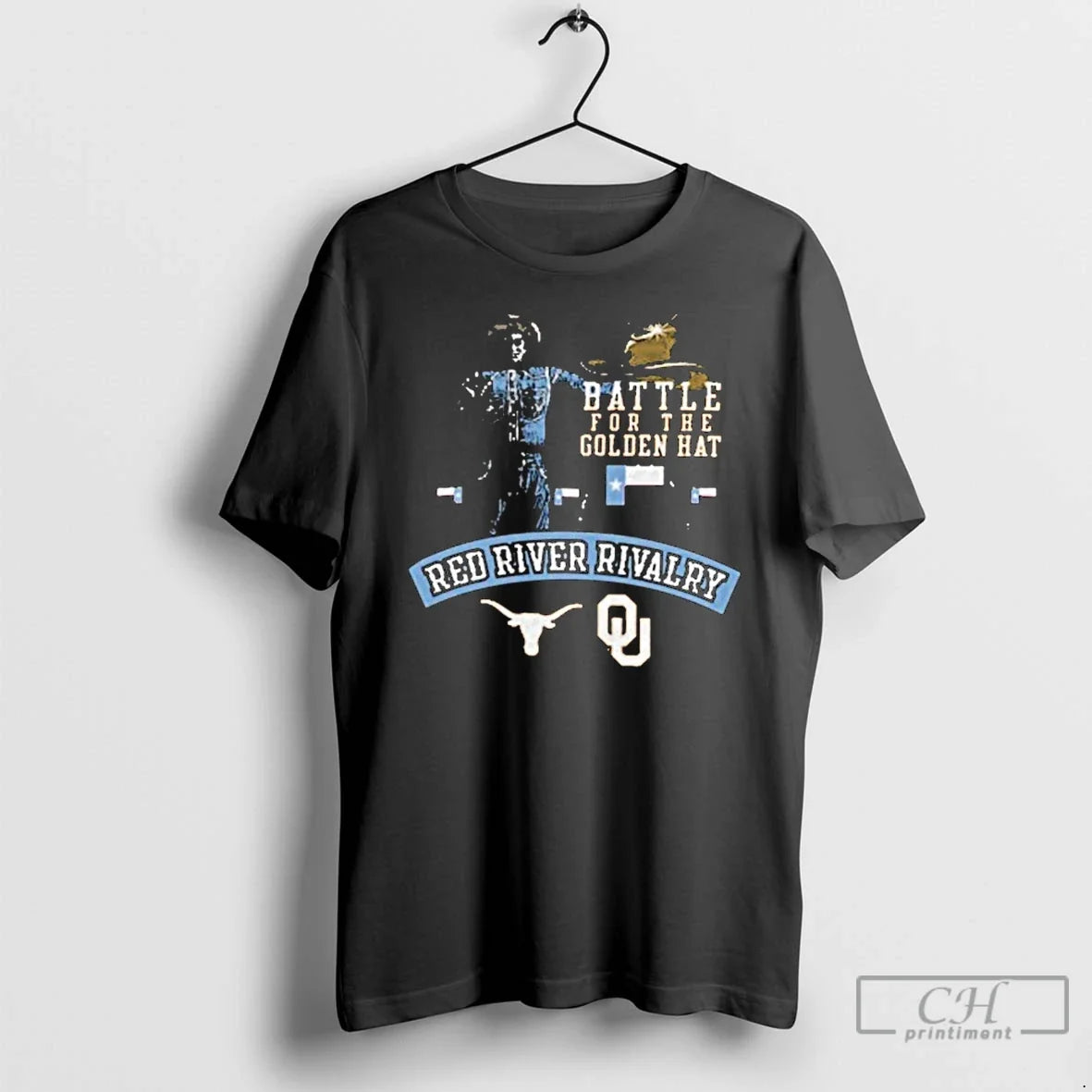 Premium Texas Longhorns Oklahoma Sooners Battle For The Golden Hat Red River Rivalry T Shirts