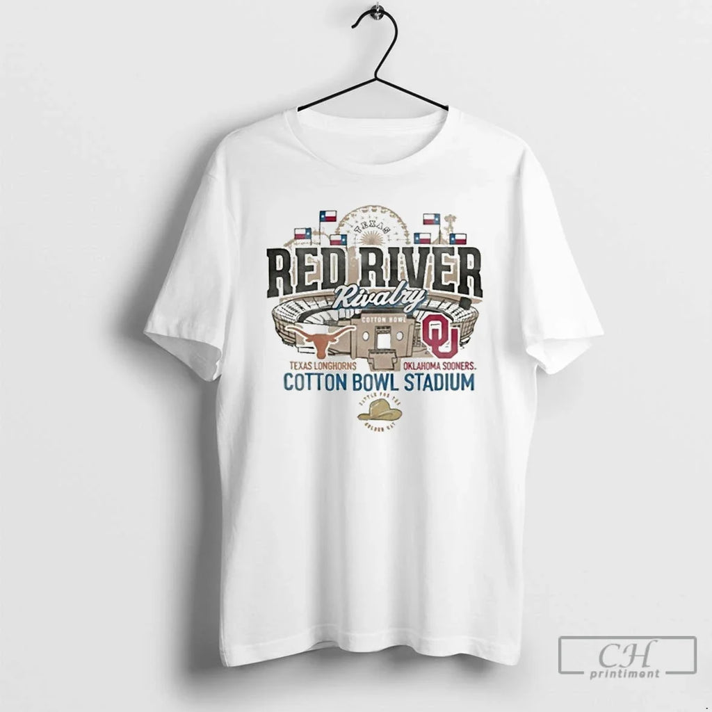 Premium The Gameday Red River Rivalry 2025 Texas Vs Oklahoma T Shirts