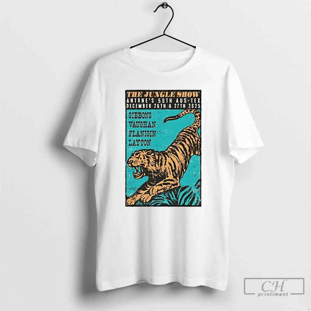 Premium The Jungle Show Antones 50th Aus Tex December 26 27 2025 Tiger T Shirts