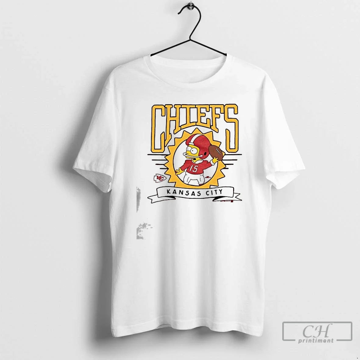 Premium The Simpsons Red Kansas City Chiefs T Shirts