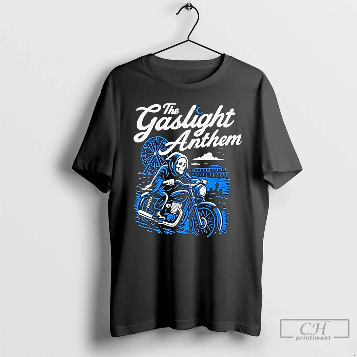 Premium The Gaslight Anthem Grim Reaper Motorcycle T Shirts