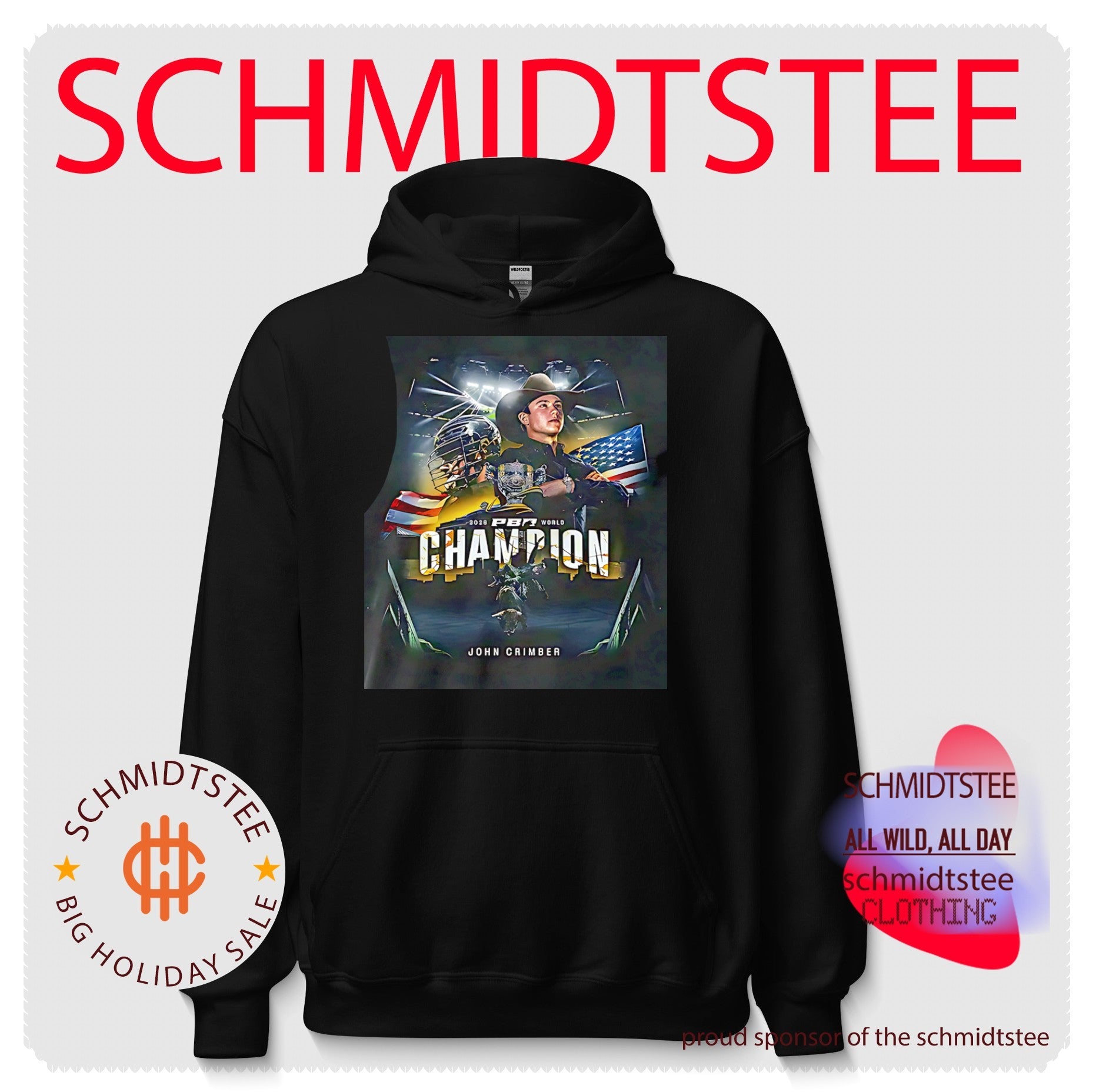 Professional Bull Riders 2026 World Champions John Crimber illustration shirt