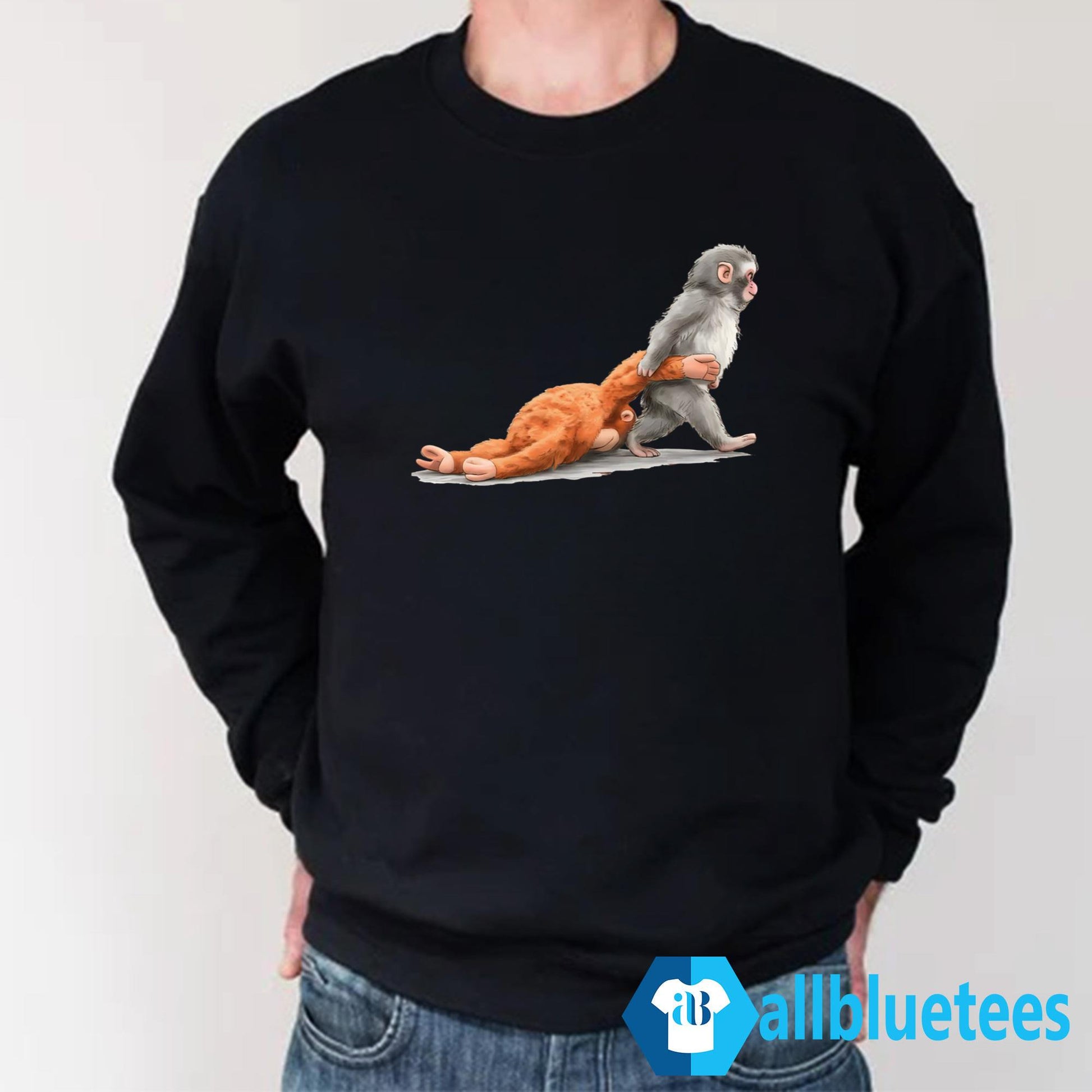 Punch Baby Monkey Holding Plush Toy Shirt