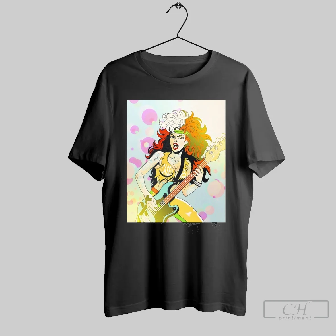 Punk Bass Player Inspired By Rogue From The X Men Classic Mens T Shirt