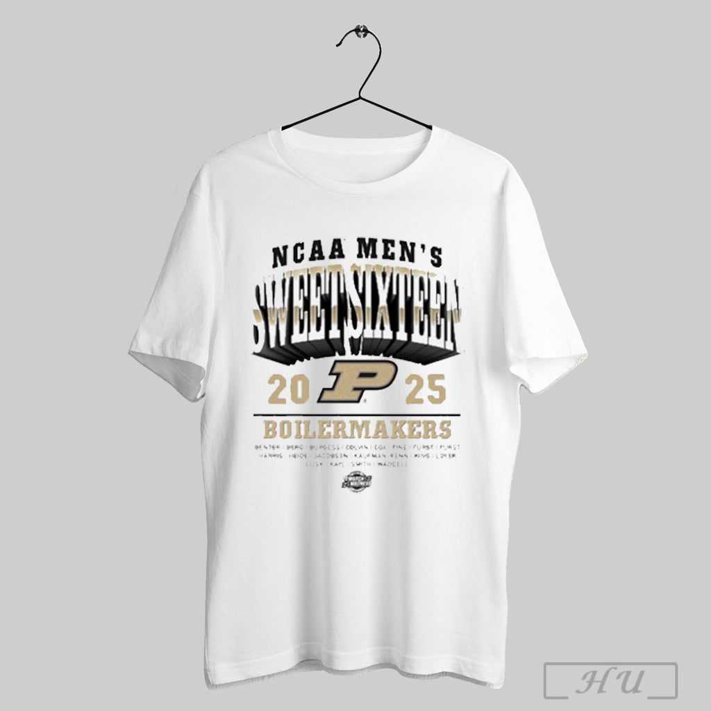 Purdue Boilermakers Ncaa Mens Sweet Sixteen Streetwear 2025 T Shirt