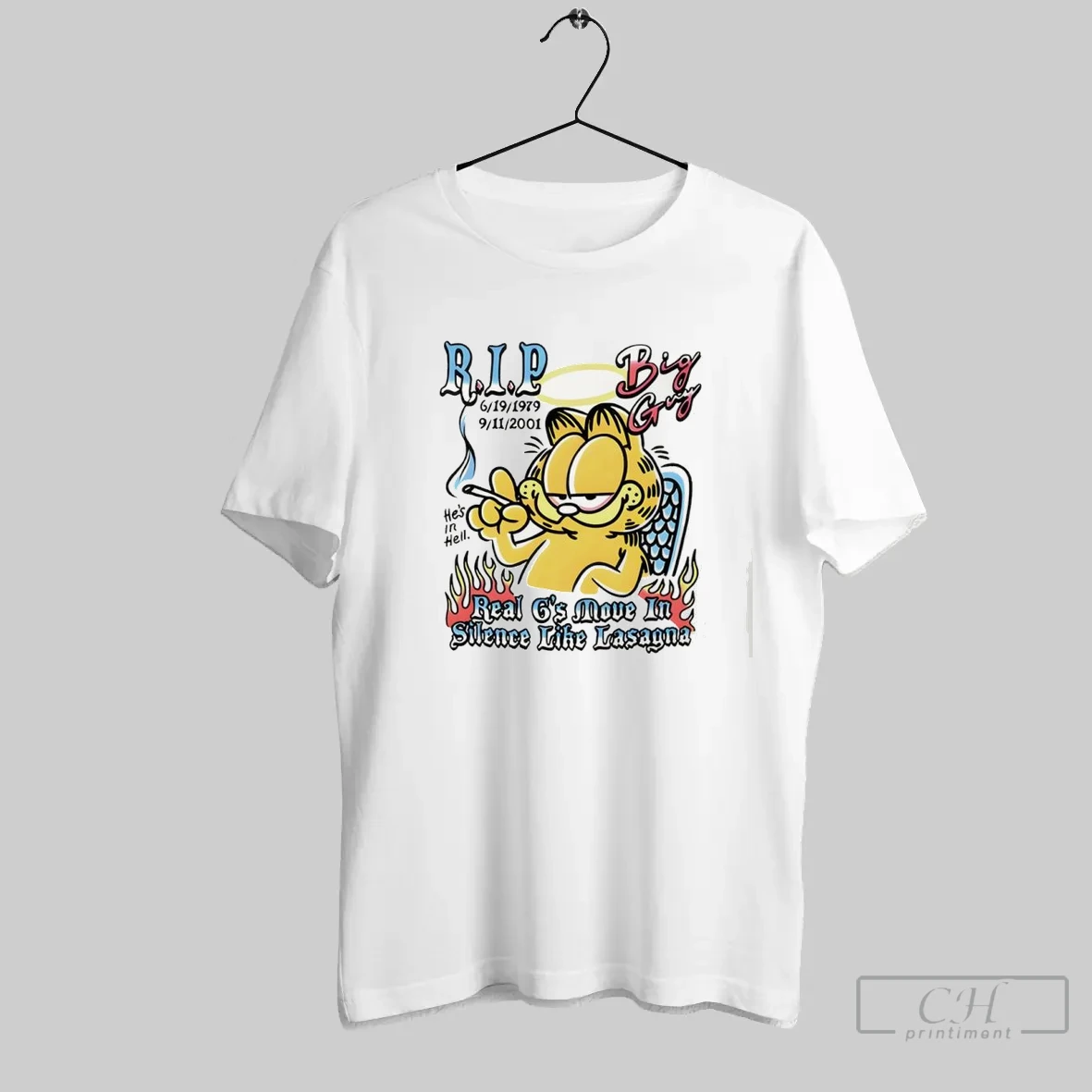 Rip Big Guy Real Gs Move In Silence Like Lasagna T Shirt