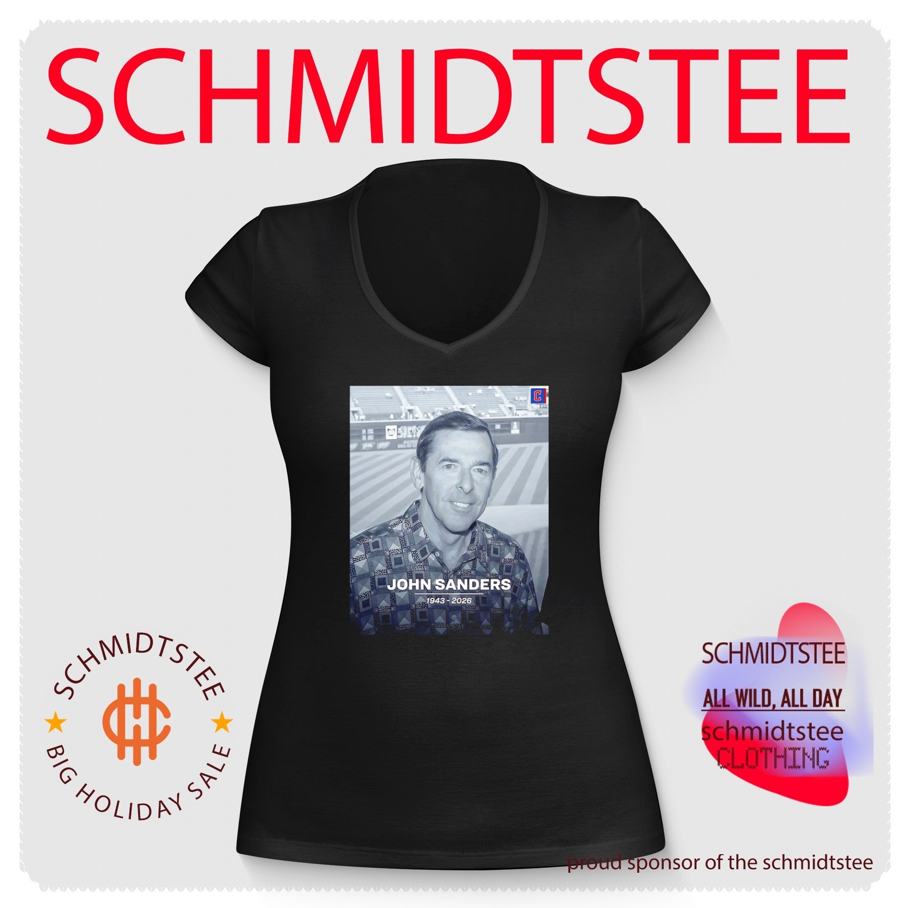 RIP John Sanders 1943-2026 legend sportcaster shirt