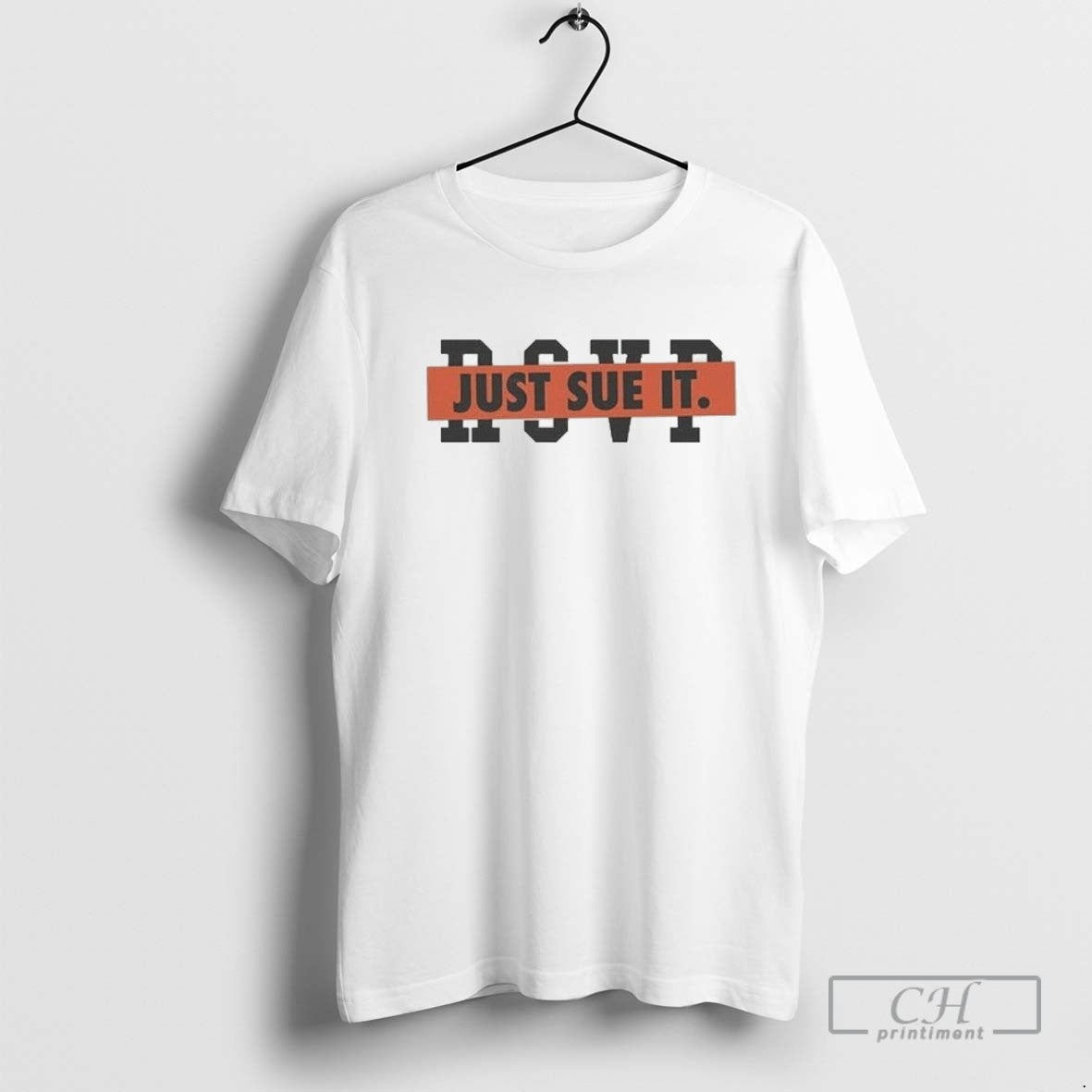 Rsvp Just Sue It Logo White