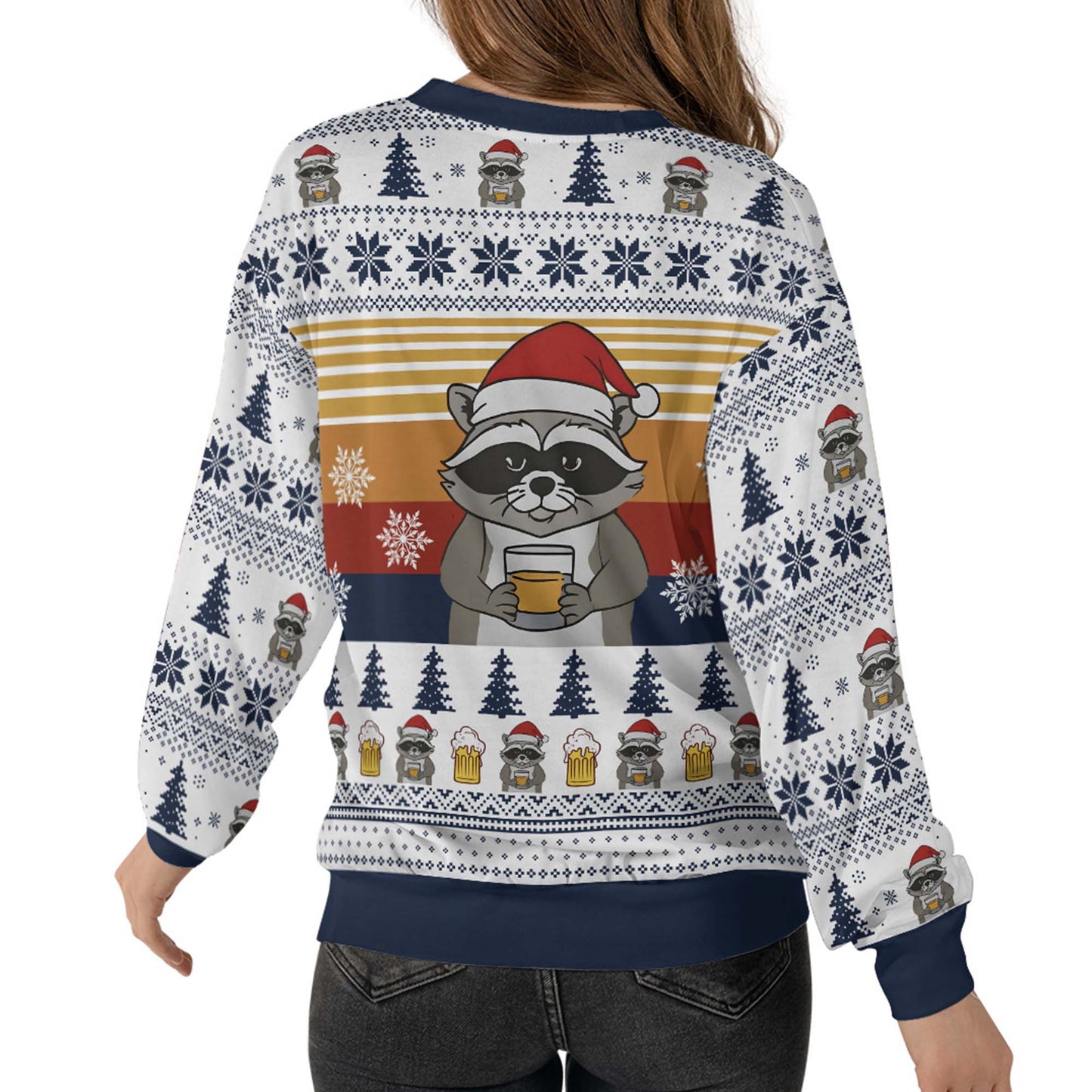 Raccoon That’s What I Do I Drink Bourbon Ugly Christmas Sweater