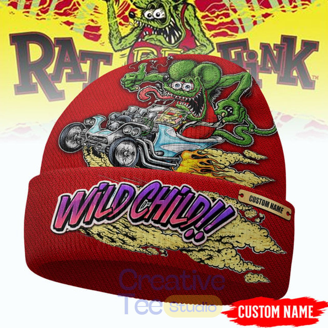 Rat Fink “Wild Child!!” Custom Beanie Hat