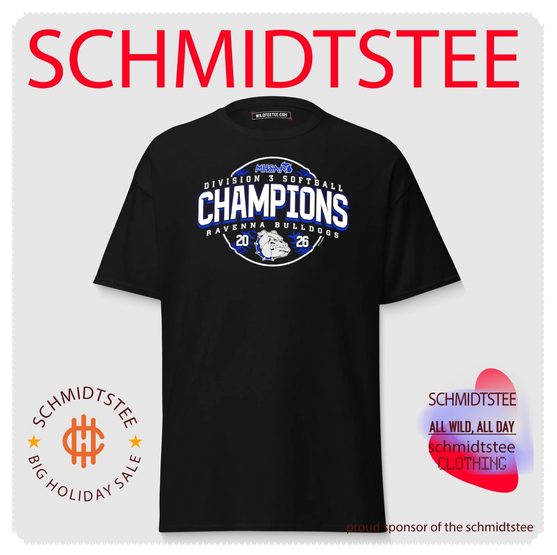 Ravenna Bulldogs 2026 MHSAA Softball D3 Champions shirt