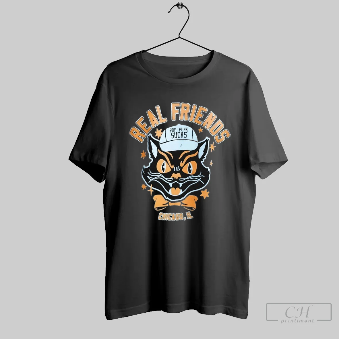 Real Friends Pop Punk Sucks Chicago Il Cat T Shirt