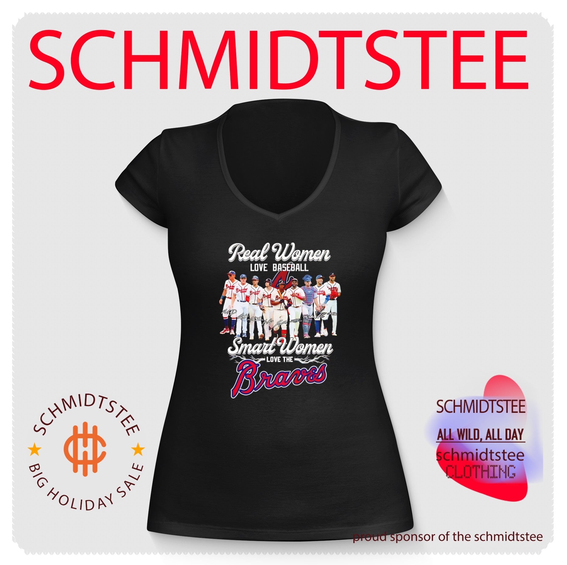 Real women love baseball smart women love the Atlanta Braves shirt