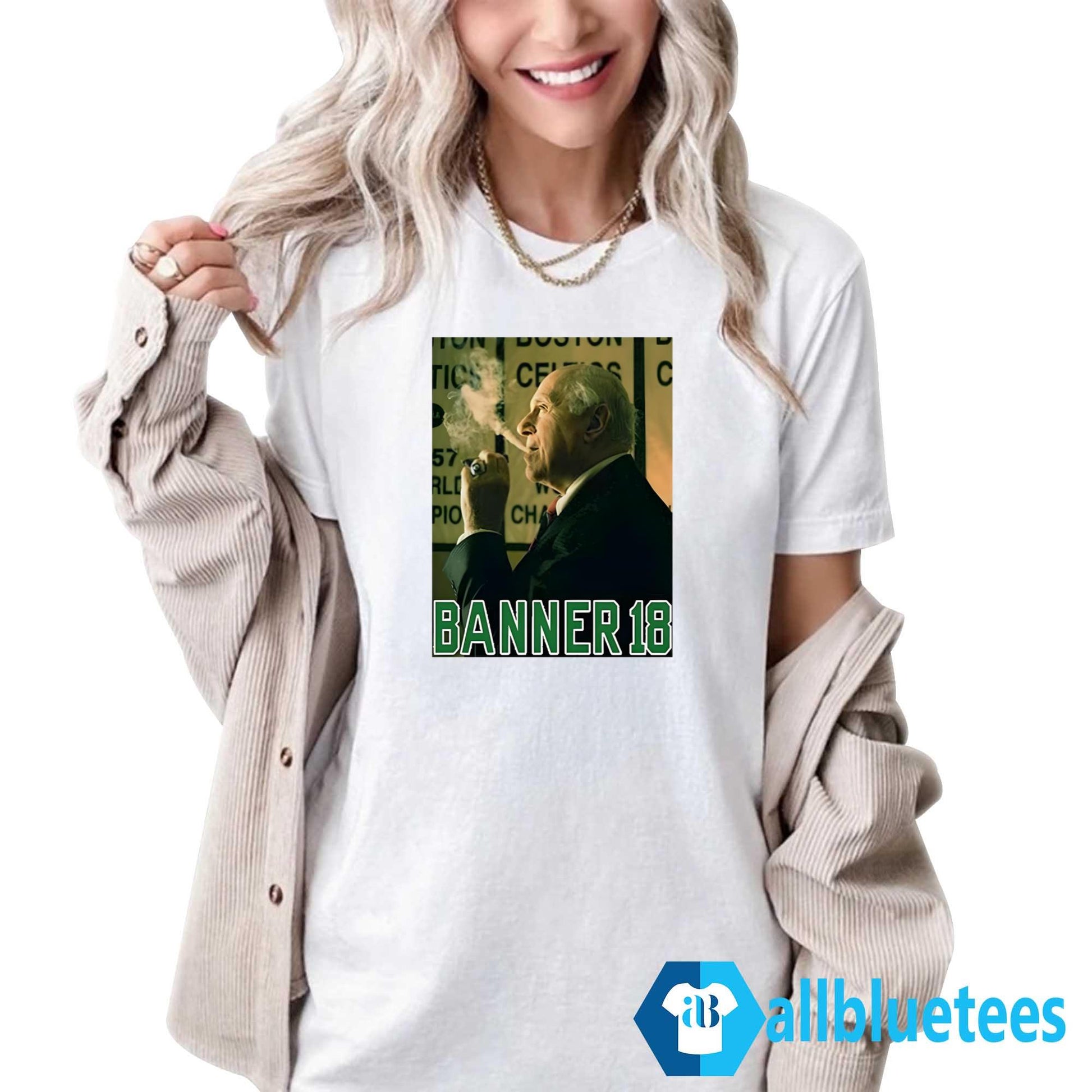 Red Auerbach Celtics Banner 18 Graphic Shirt