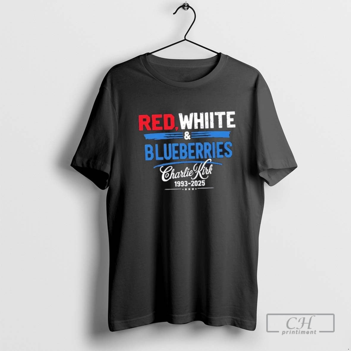 Red White Blueberries Charlie Kirk 1993 2025 T Shirt Sweater