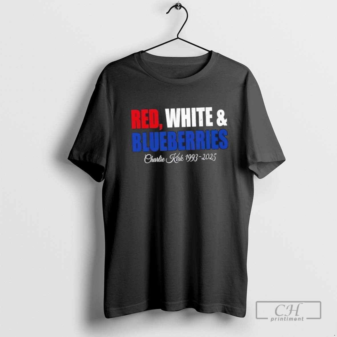Red White Blueberries Charlie Kirk Memorial Freedom
