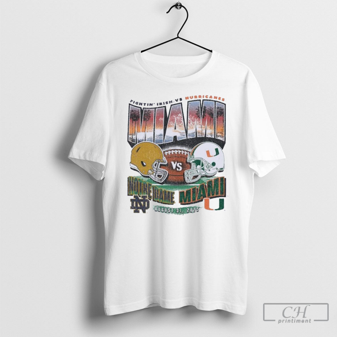 Retro Miami 2025 Gameday Notre Dame Vs Miami Football