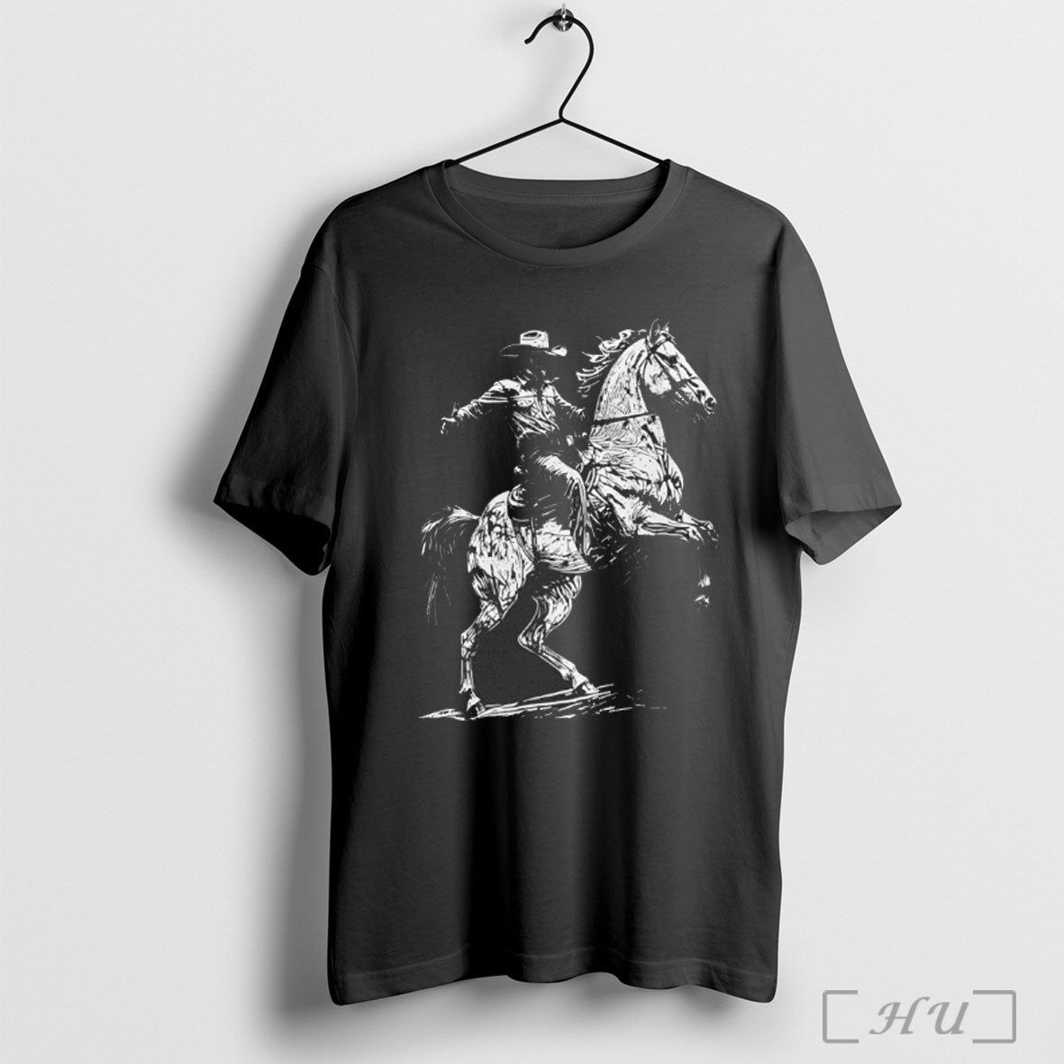 Retro Western Rodeo Cowboy Graphic T Shirt