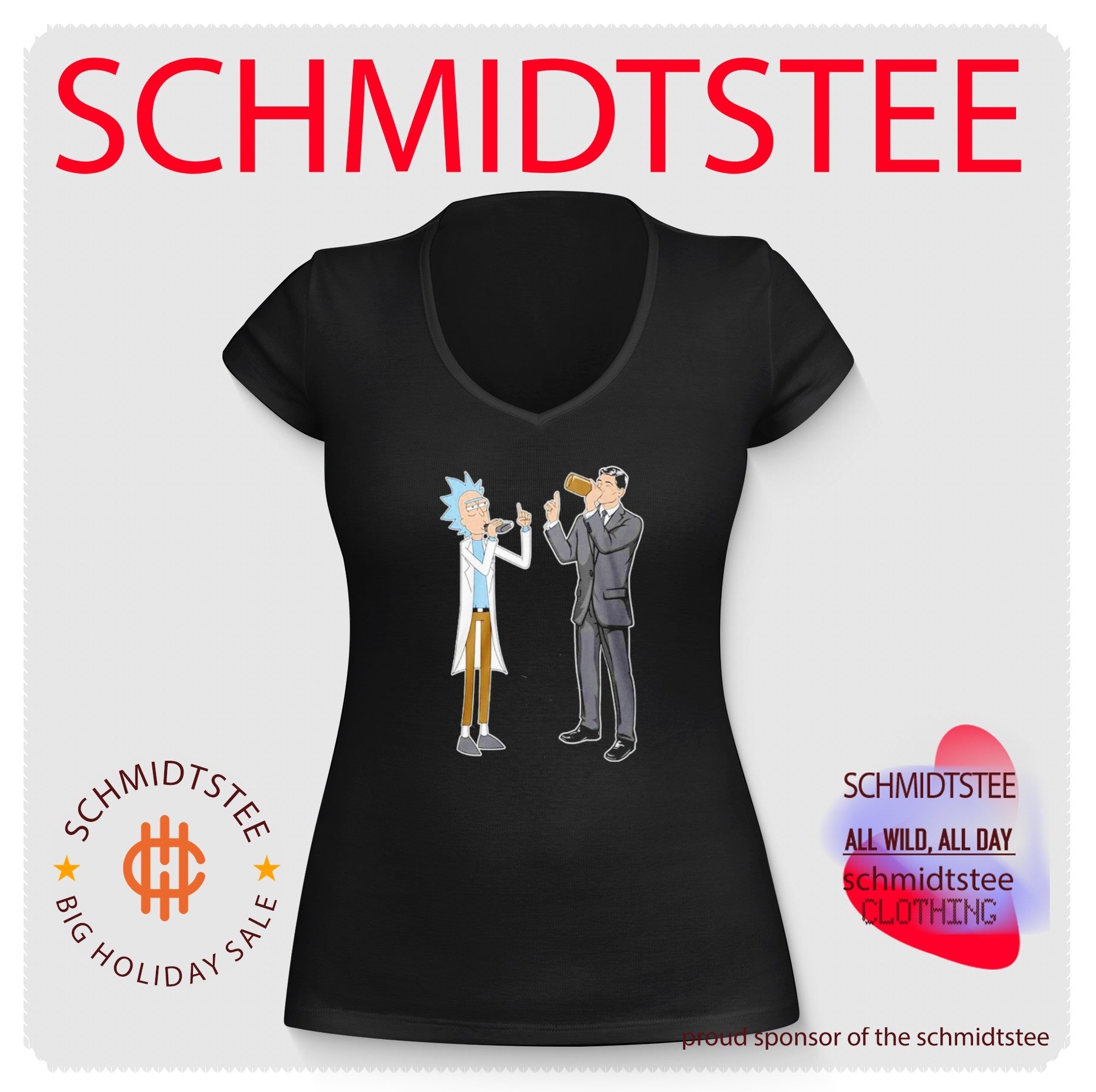 Rick And Archer Drinking Buddies cartoon shirt