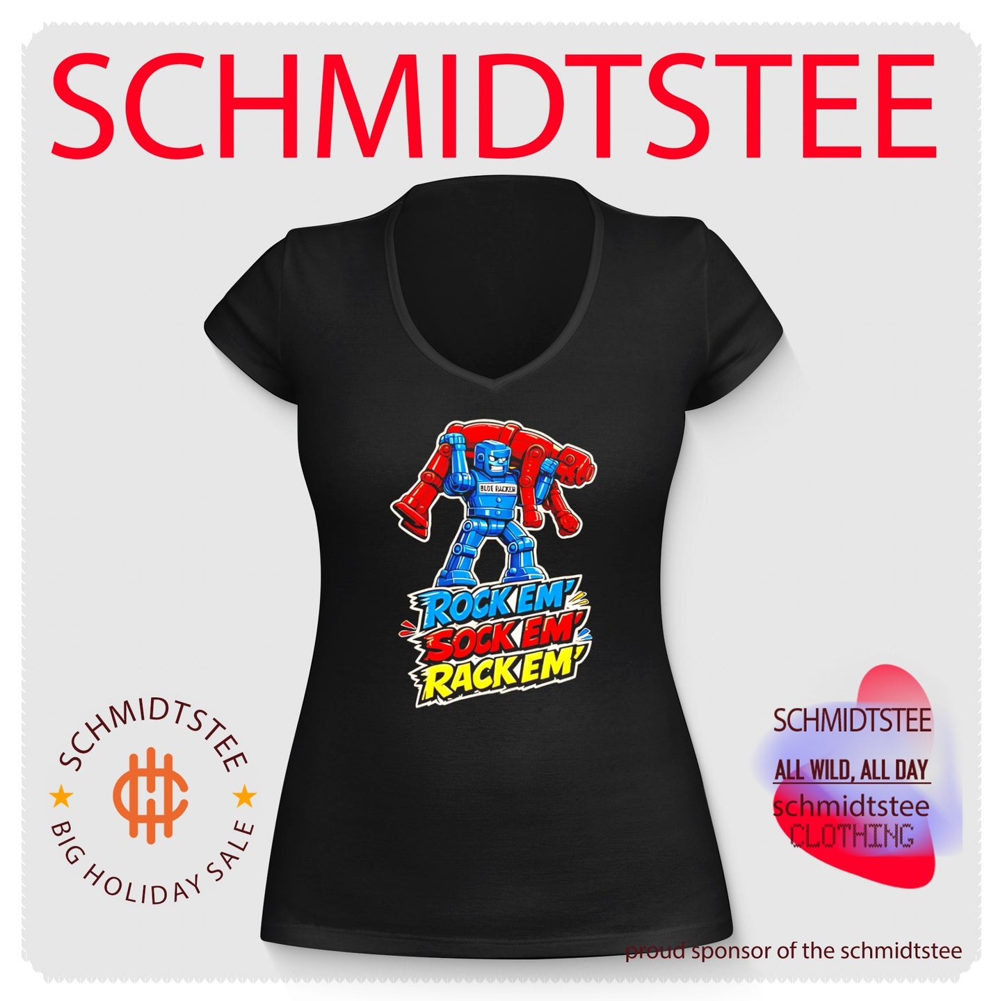 Rock em’ sock em’ rack em’ graphic shirt