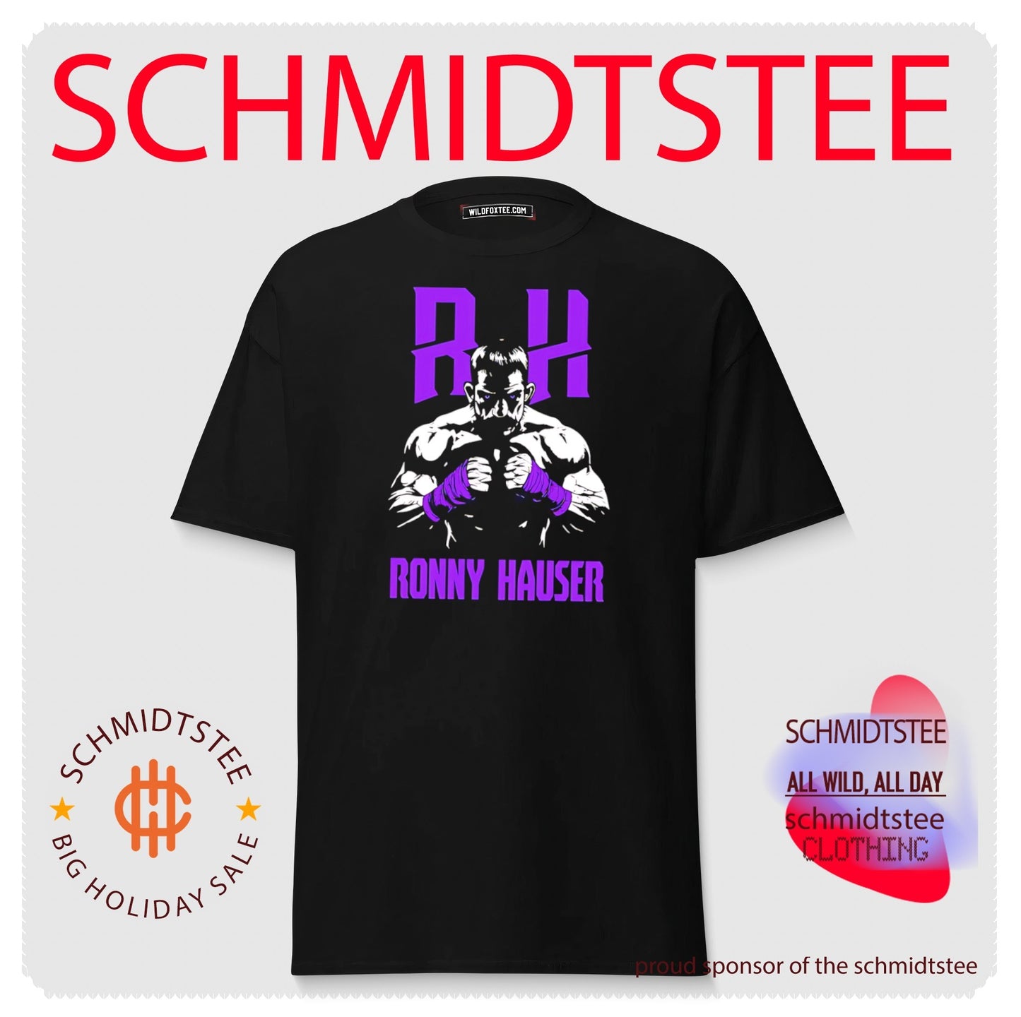 Ronny Hauser RH wrestler illustration shirt