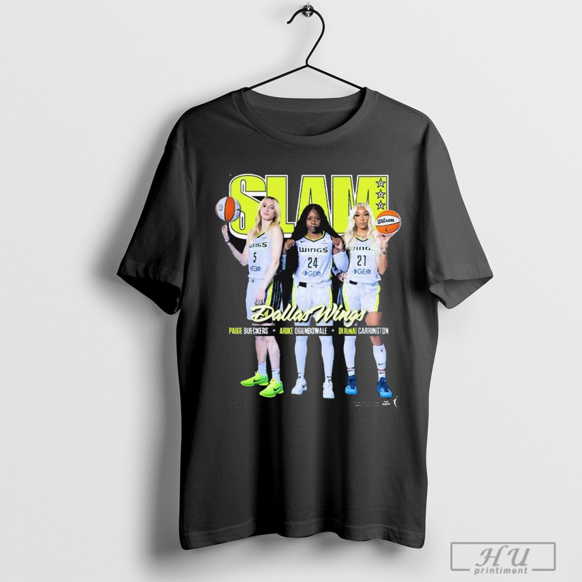 Slam 256 Dallas Wings 2025 Paige Bueckers Arike Ogunbowale Dijonai Carrington T Shirt