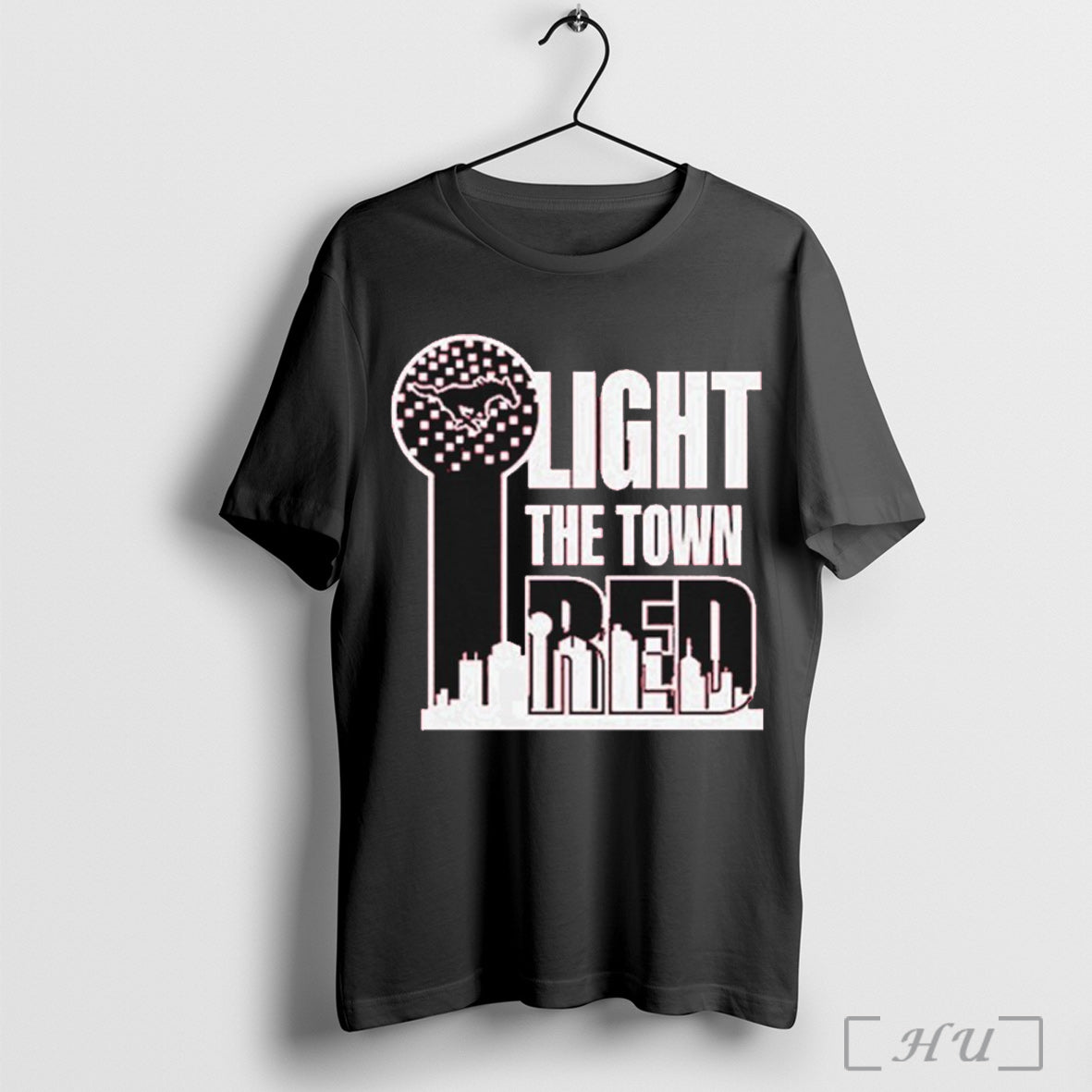 Smu Mustangs Light The Town Red T Shirt