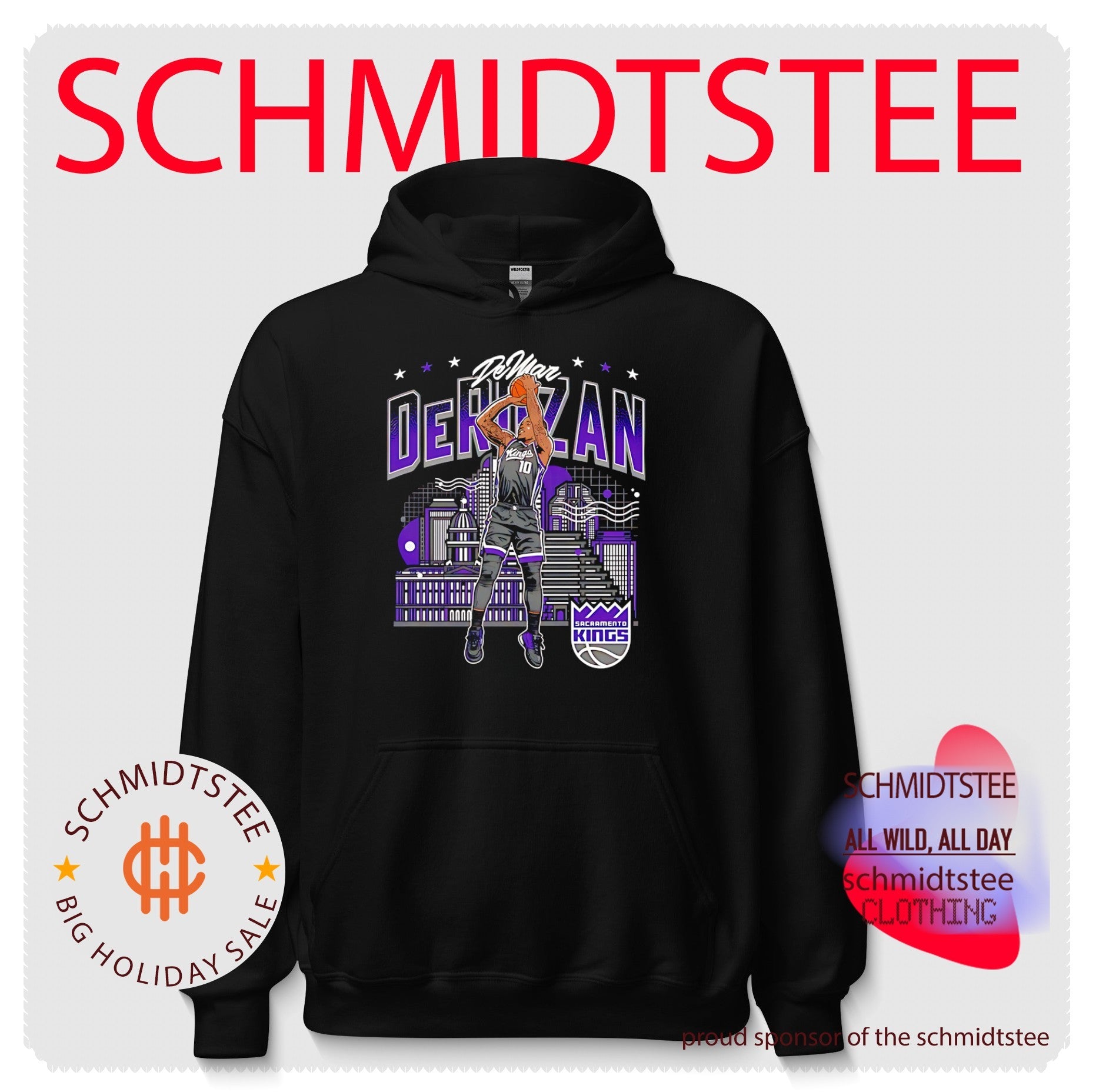 Sacramento Kings Demar Derozan number 10 illustration shirt