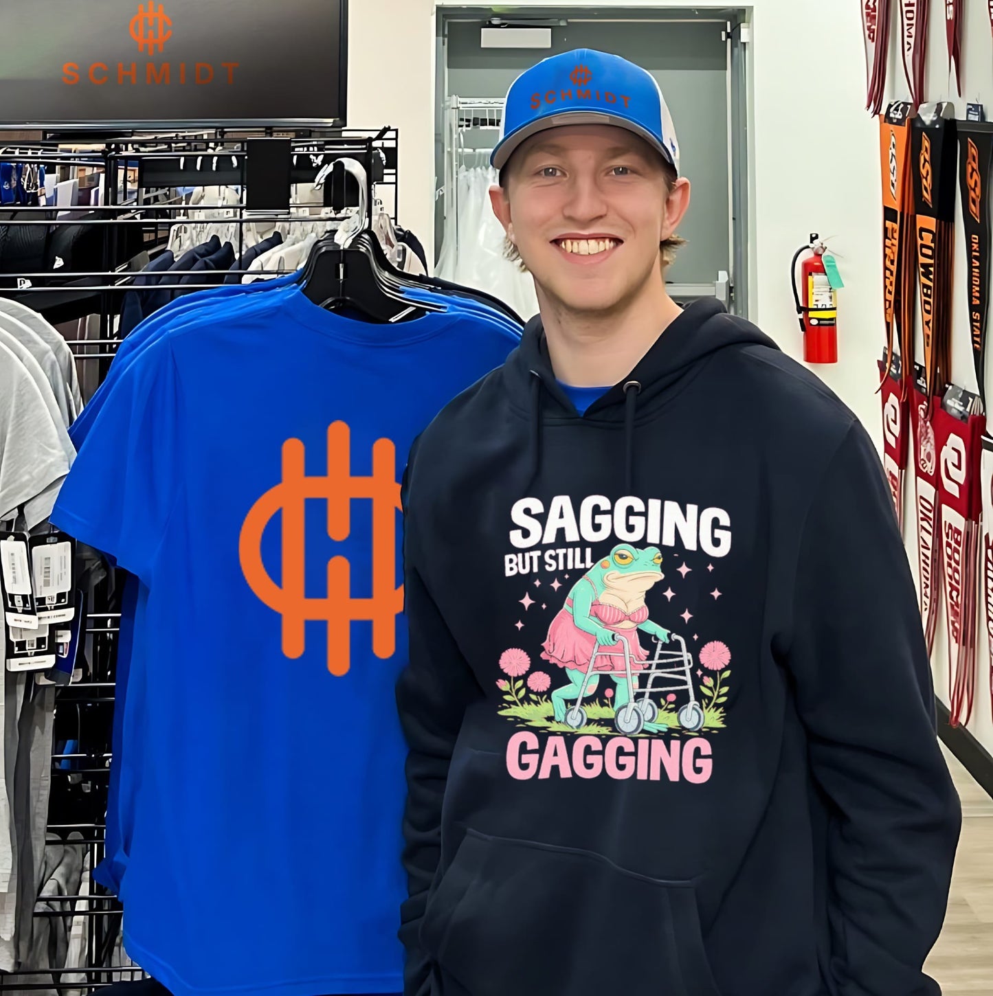 Sagging but still gagging frog shirt