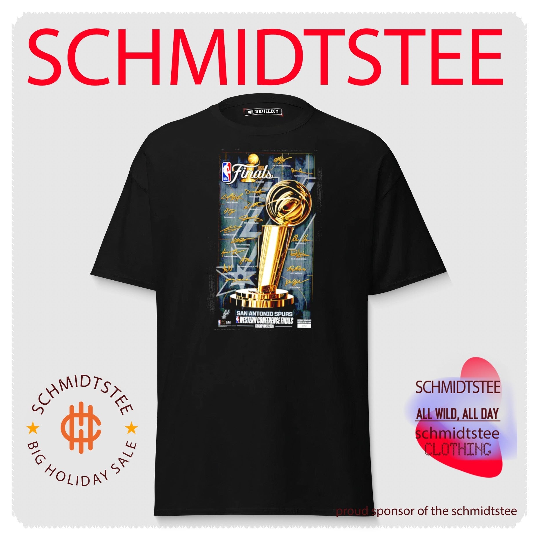 San Antonio Spurs 2026 NBA Western Conference Champions Player signature shirt